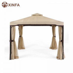 10 \\\\ \'x 10 \\\\\' Gazébo Block Sun Shade Canopy, tente imperméable, gazebo extérieur avec rideaux