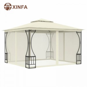 Gazebo extérieur Gazébopie de gazebos imperméable avec un filet de moustique à quatre côtés, blanc